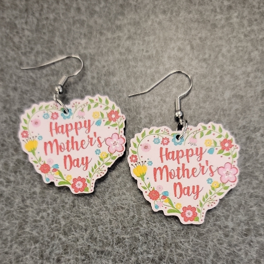 Floral Heart Mother's Day Earrings